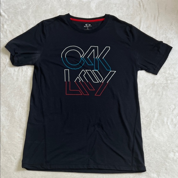 Oakley Other - Oakley Men's Black Graphic Tee Multicolor Outlined Logo Casual Streetwear Size L